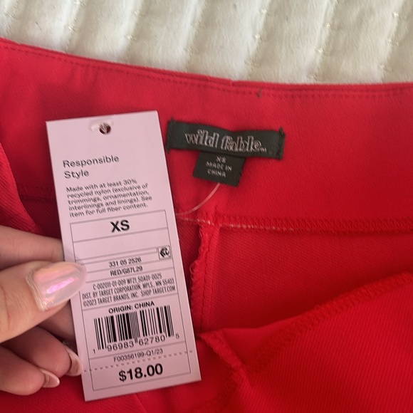 Red Mini Short - Picture 3 of 4